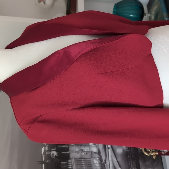 Joseph Ribkoff Red Cropped Blazer Tailored Suit Jacket, Size 12. - Picture 2 of 9